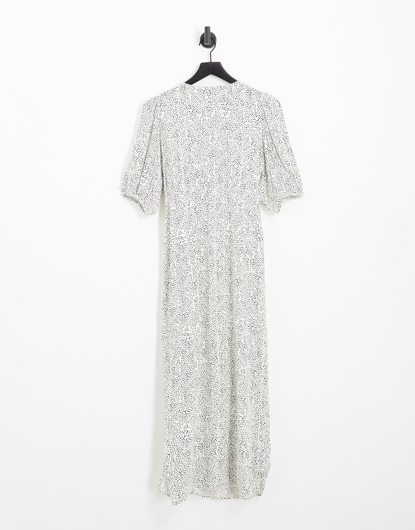 & Other Stories wrap midi dress in white polka dot