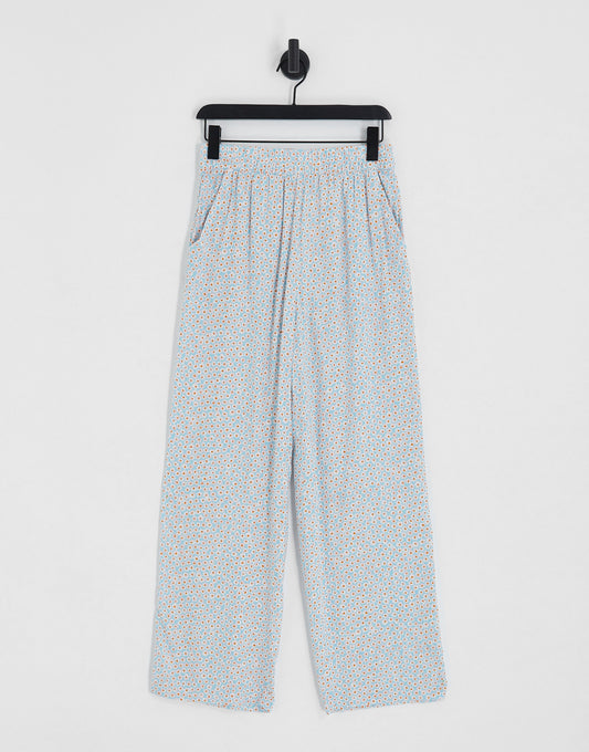 Monki elasticated waist trousers in pastel floral