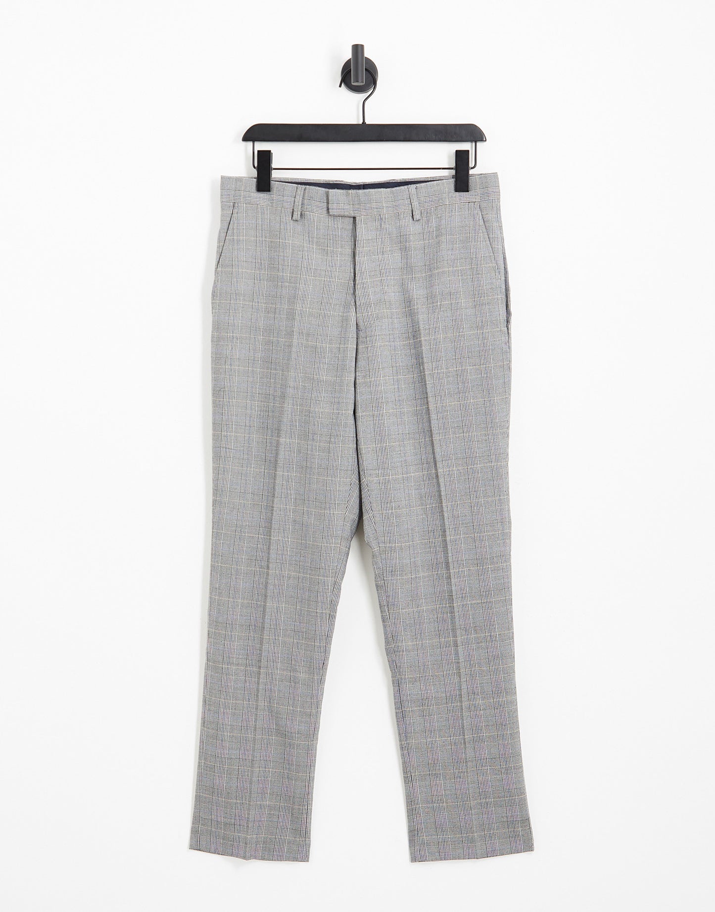 French Connection wedding suit trousers in grey check