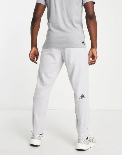 adidas Training Train Icons 3 bar logo joggers in grey