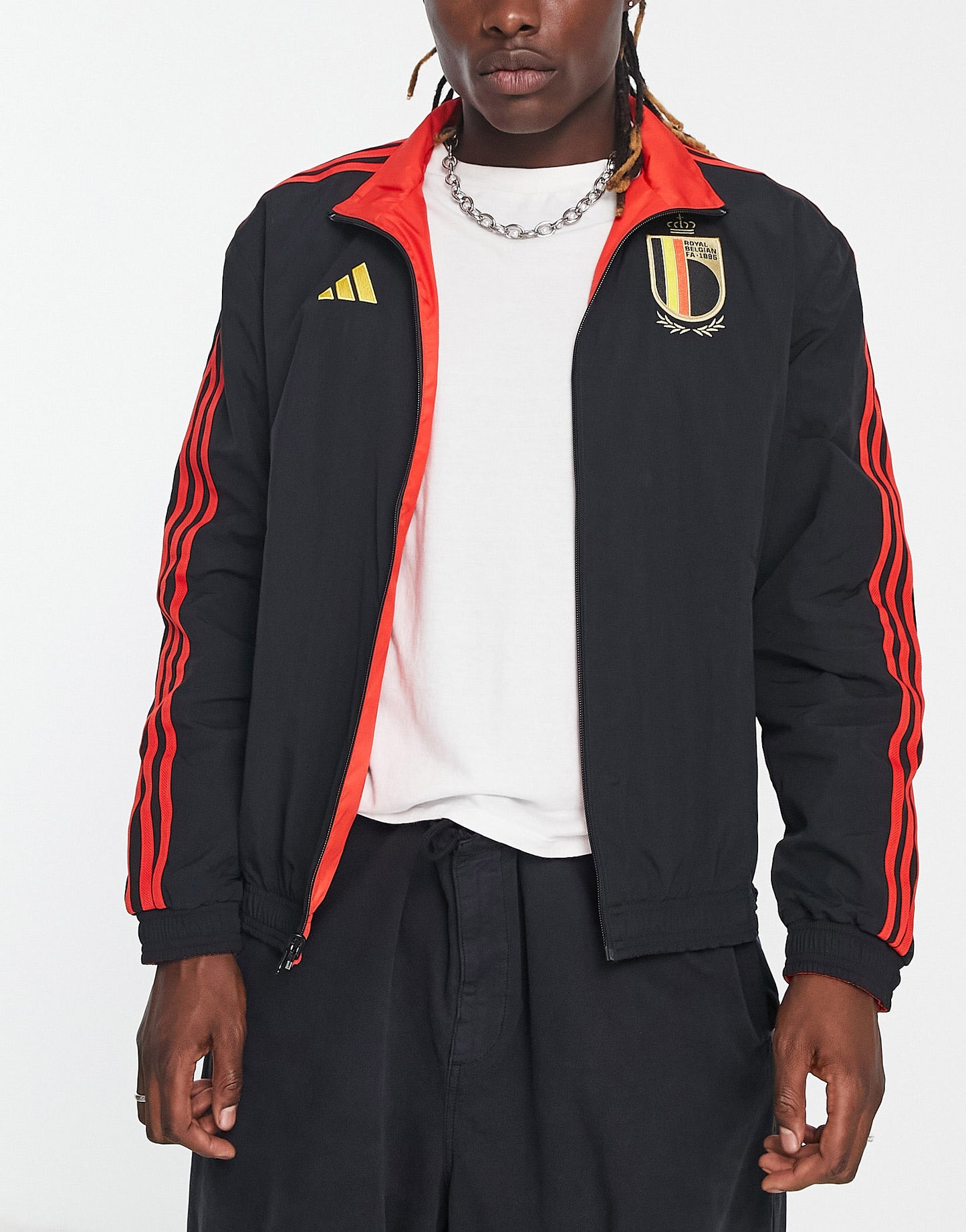 adidas Football Belgium World Cup '22 Anthem jacket in black