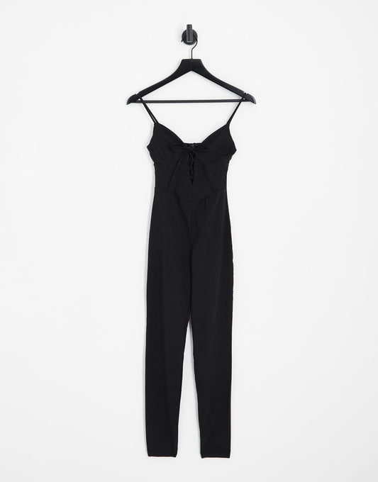 Miss Selfridge lace up jumpsuit