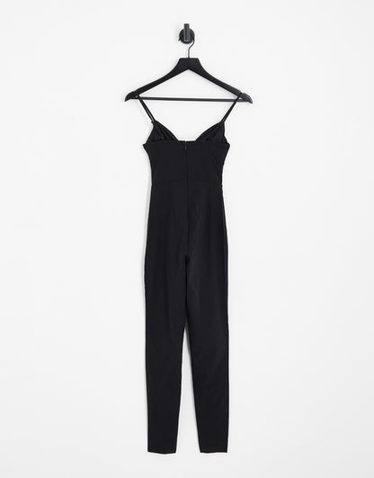 Miss Selfridge lace up jumpsuit