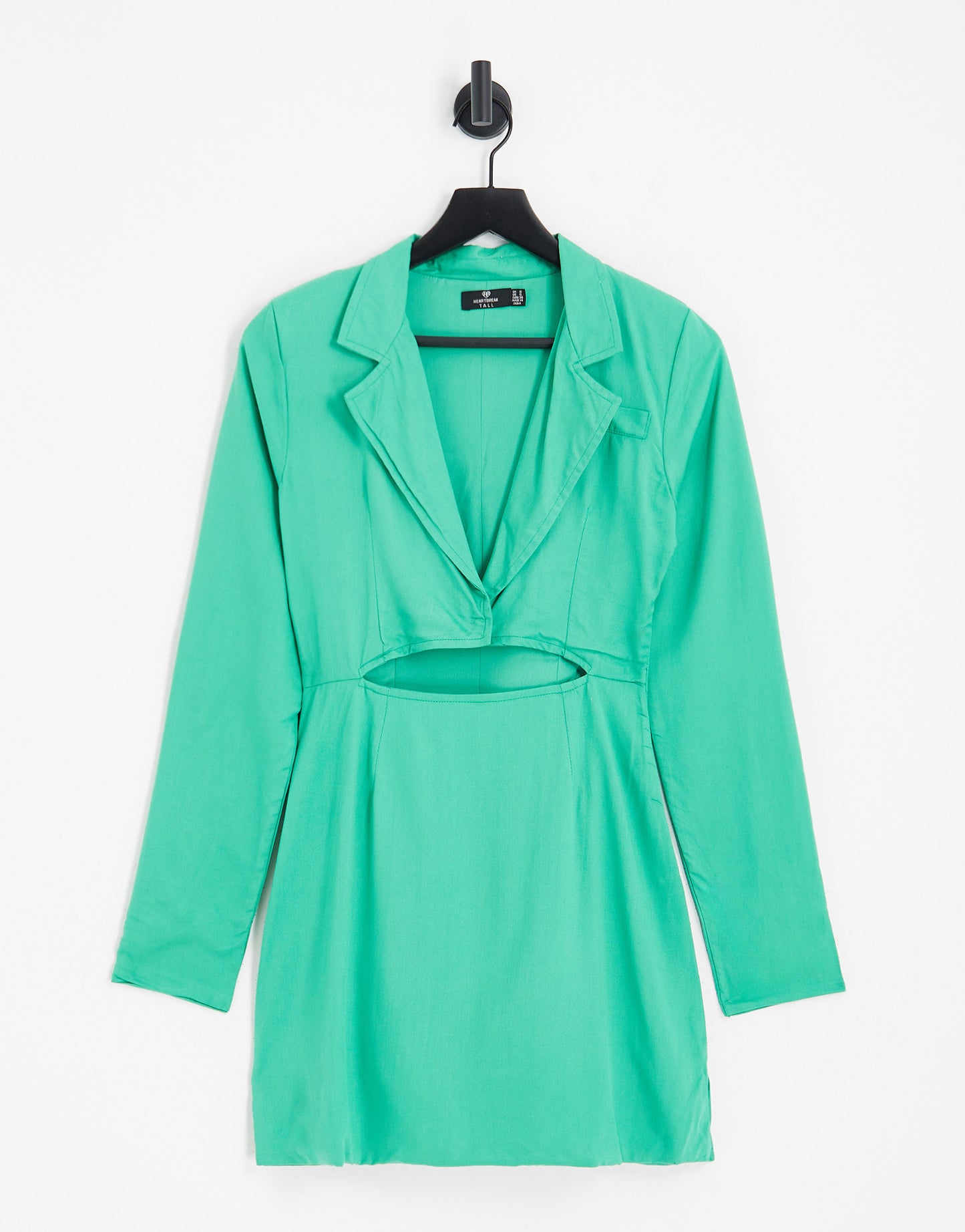 Heartbreak mini blazer dress with cut out in green