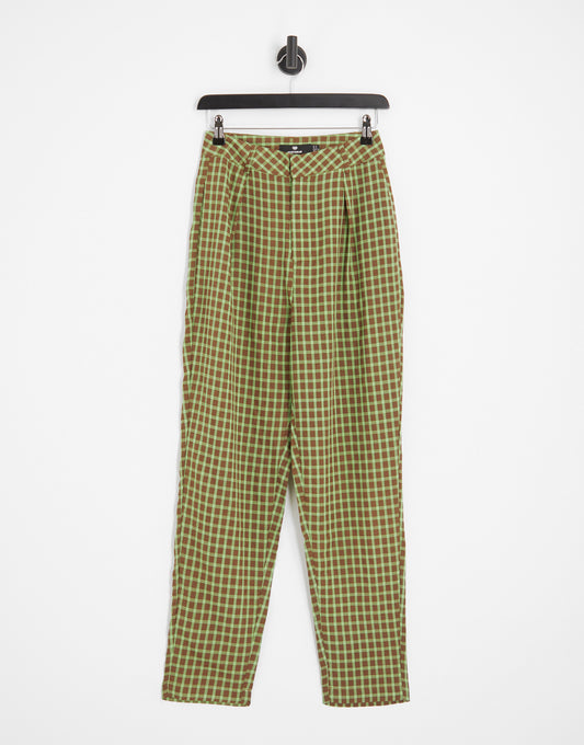 Heartbreak tailored trousers co-ord in green check