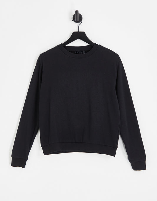 ASOS DESIGN slim sweatshirt in black