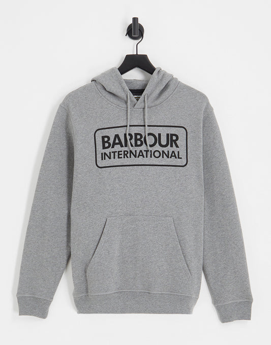 Barvour International Popover logo hoodie in grey