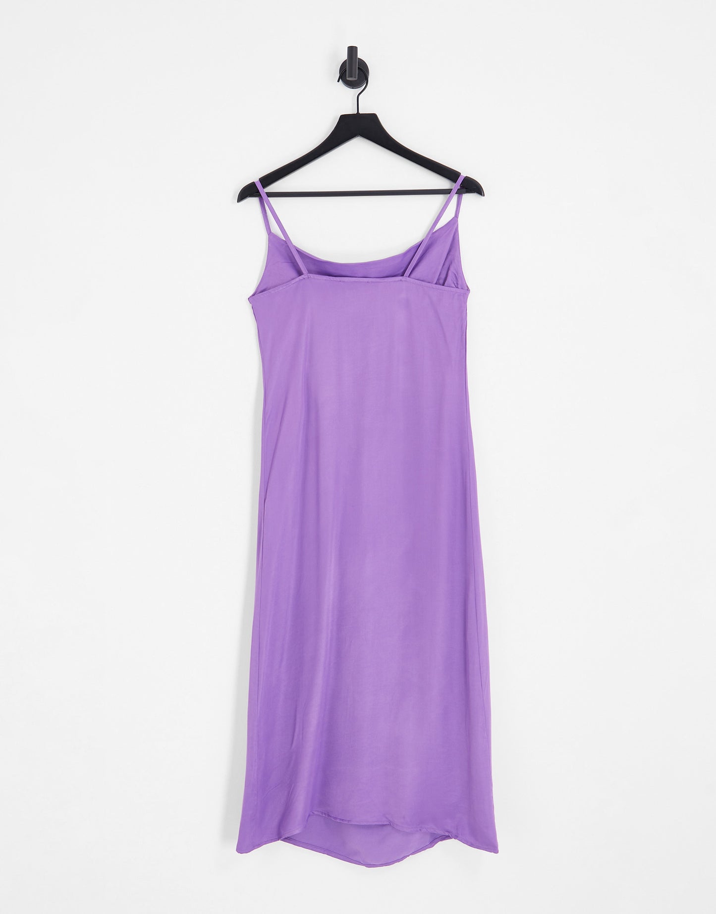 Only cowl neck satin slip maxi dress in purple