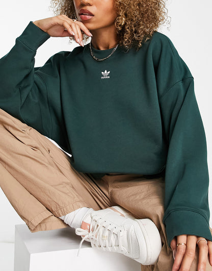 adidas Originals Essentials sweatshirt in dark green