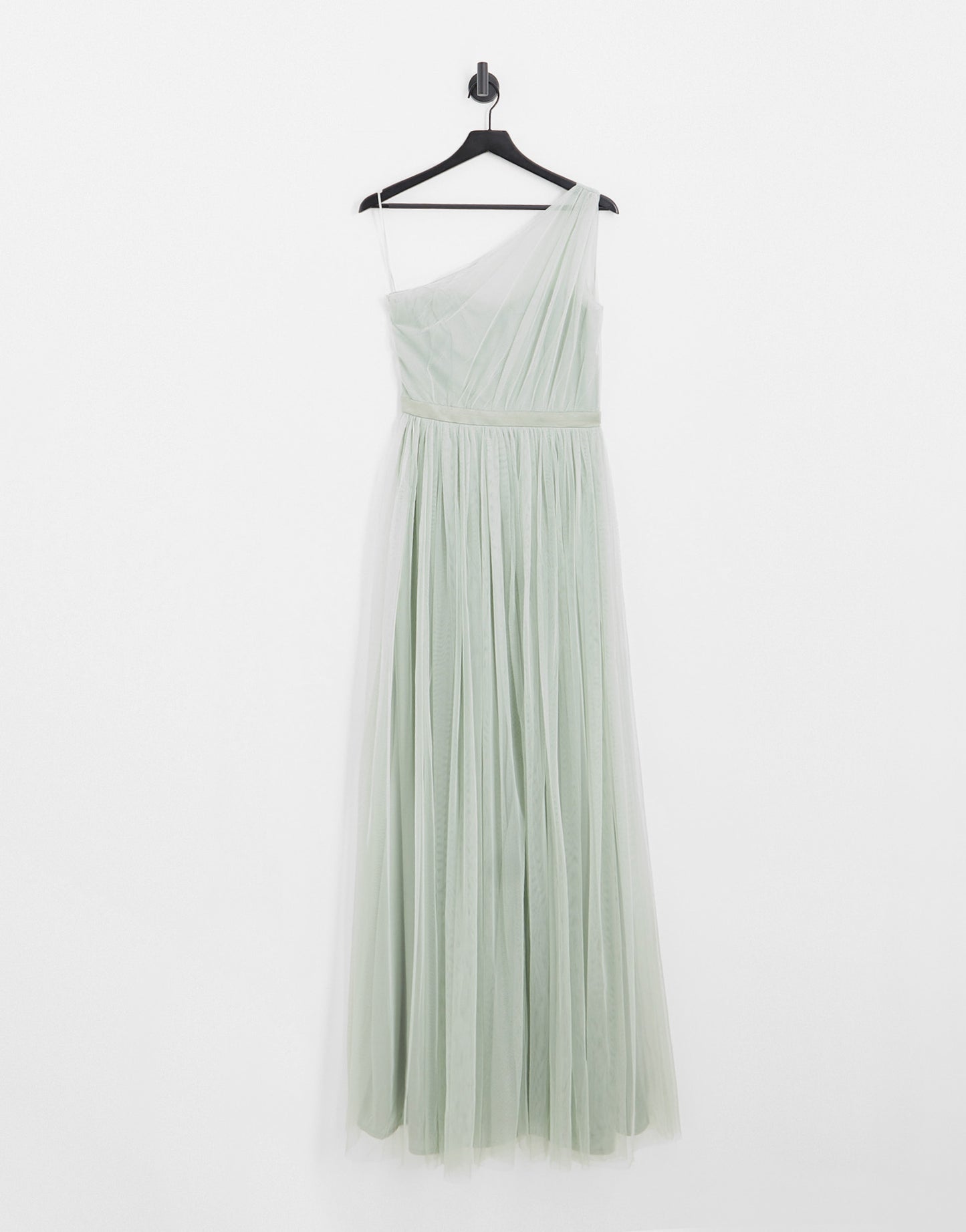 Anaya With Love Tall Bridesmaid tulle one shoulder maxi dress in sage green