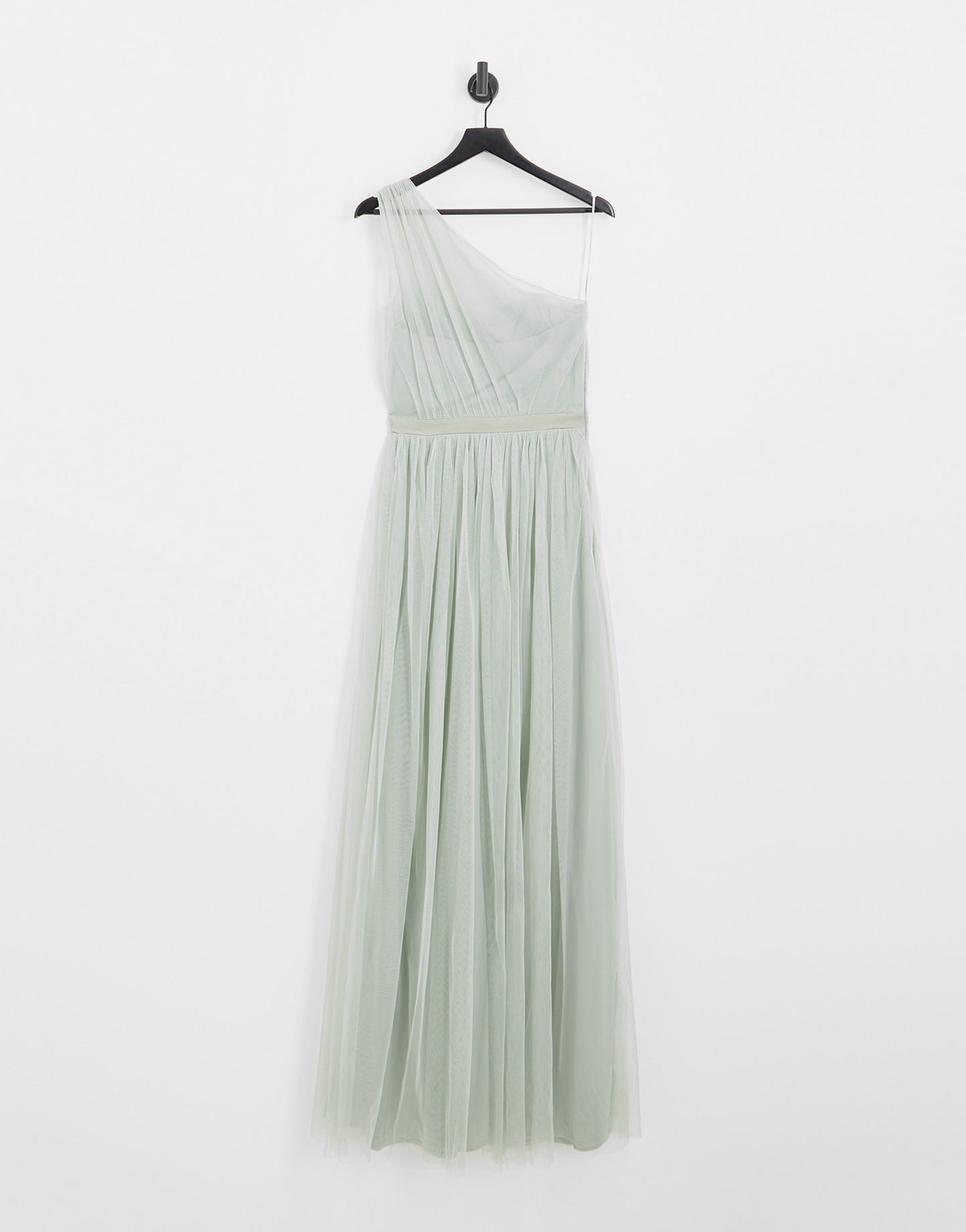 Anaya With Love Tall Bridesmaid tulle one shoulder maxi dress in sage green