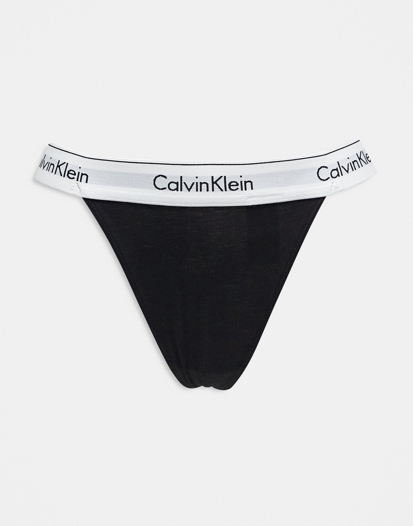 Calvin Klein Modern Cotton high leg string thong in black