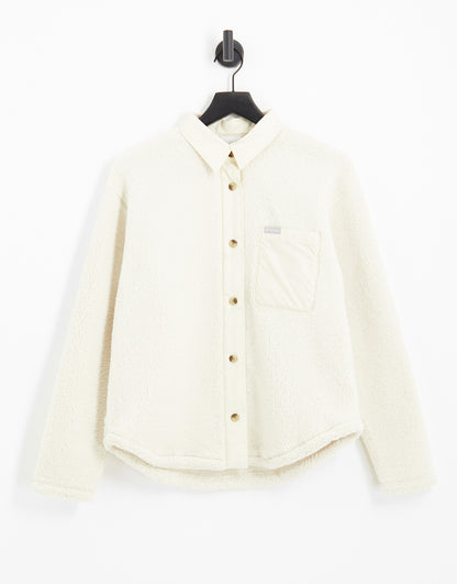 Columbia West Bend Sherpa shirt jacket in cream