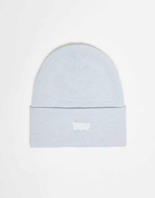 Levi's slouchy beanie tonal batwing logo in light blue