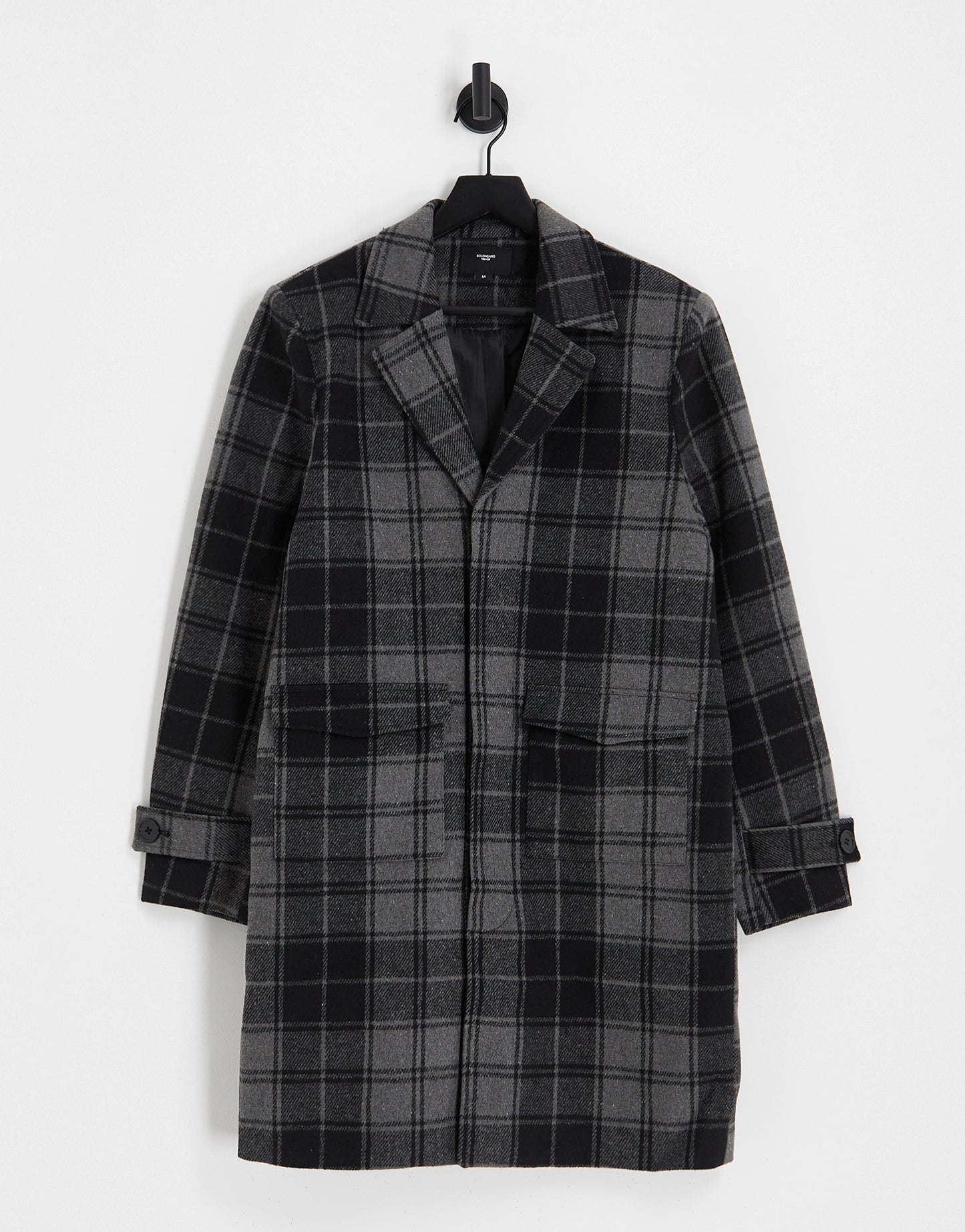 Bolongaro Trevor utility pocket duster in black check