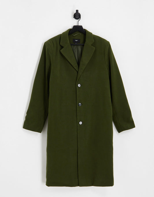 Bolongaro Trevor long wool duster coat in khaki