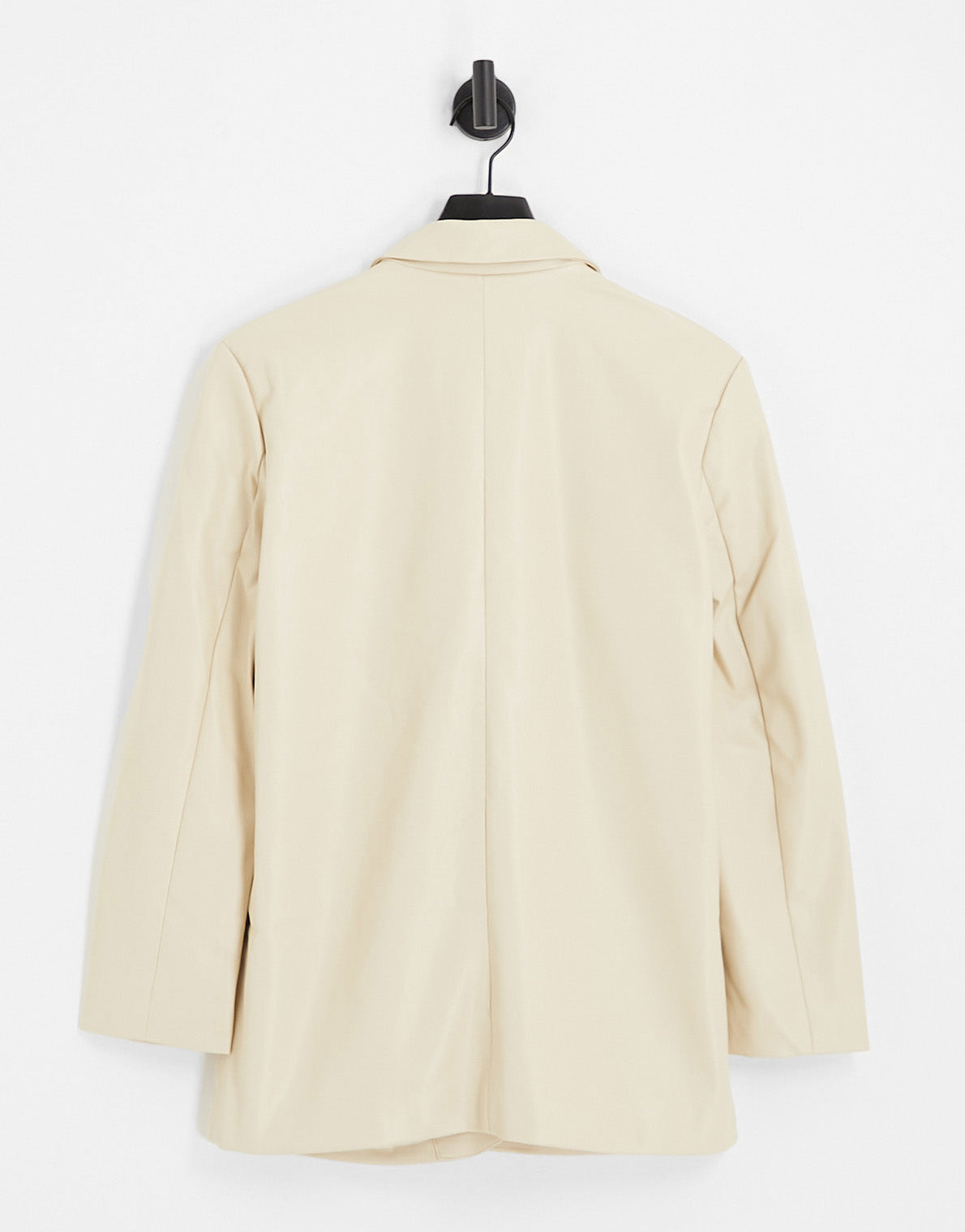 Vero Moda Tall tailored leather look suit blazer co-ord in cream