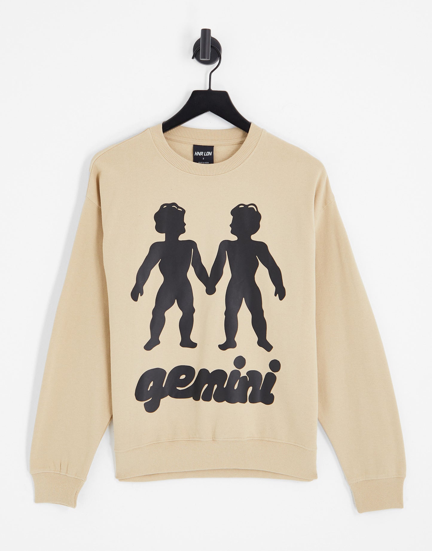 HNR LDN gemini star sign sweatshirt in natural