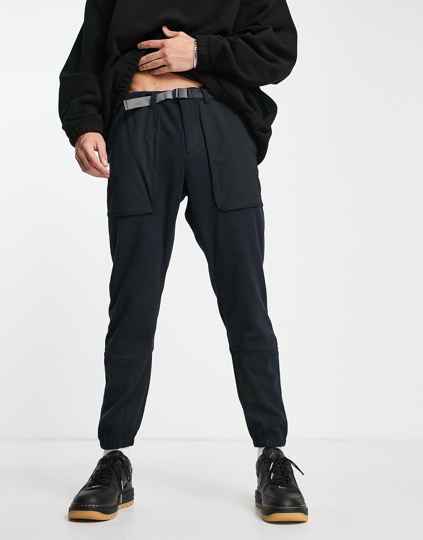 Columbia Heritage ridge fleece joggers in black