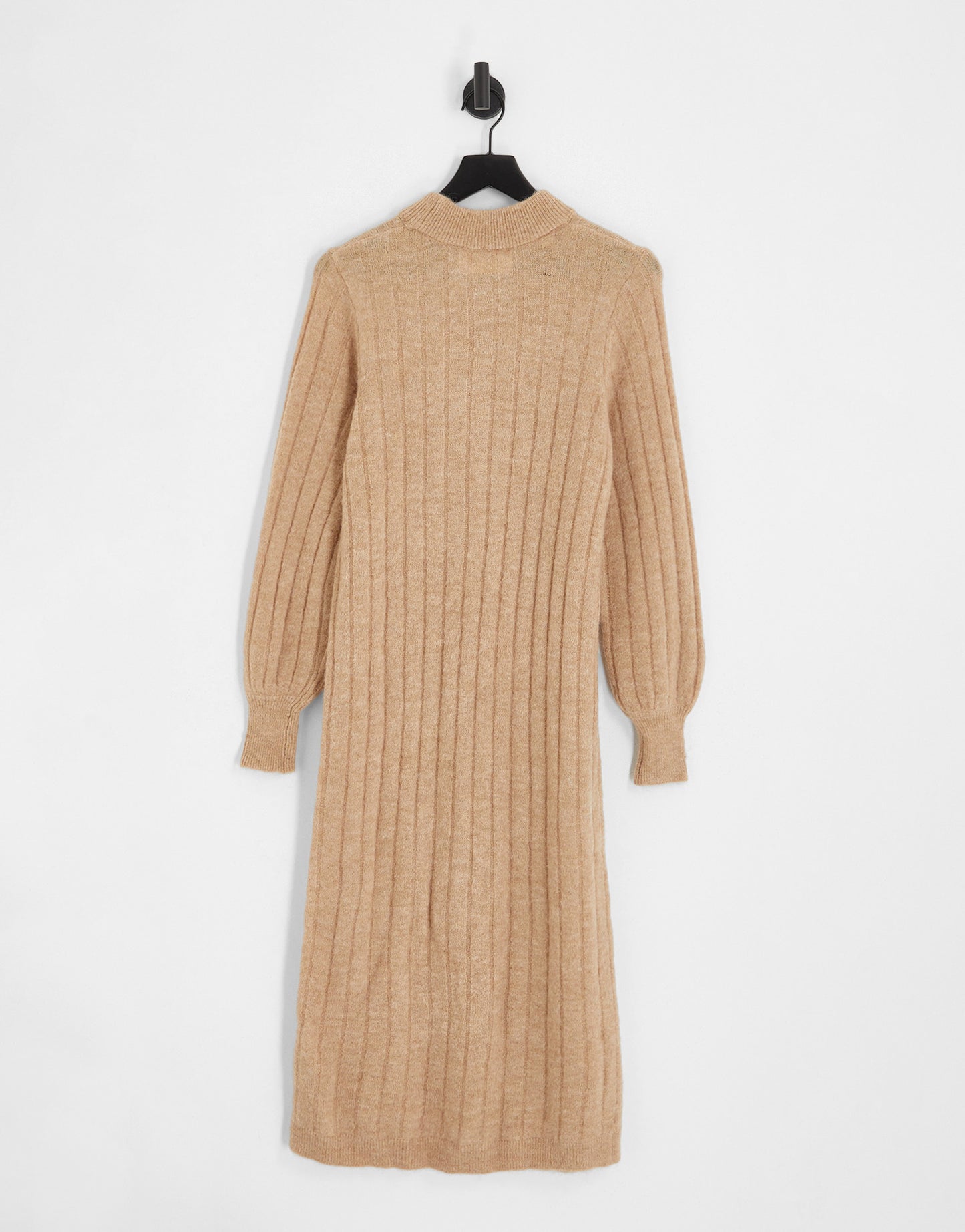 Selected Femme knitted maxi dress in camel