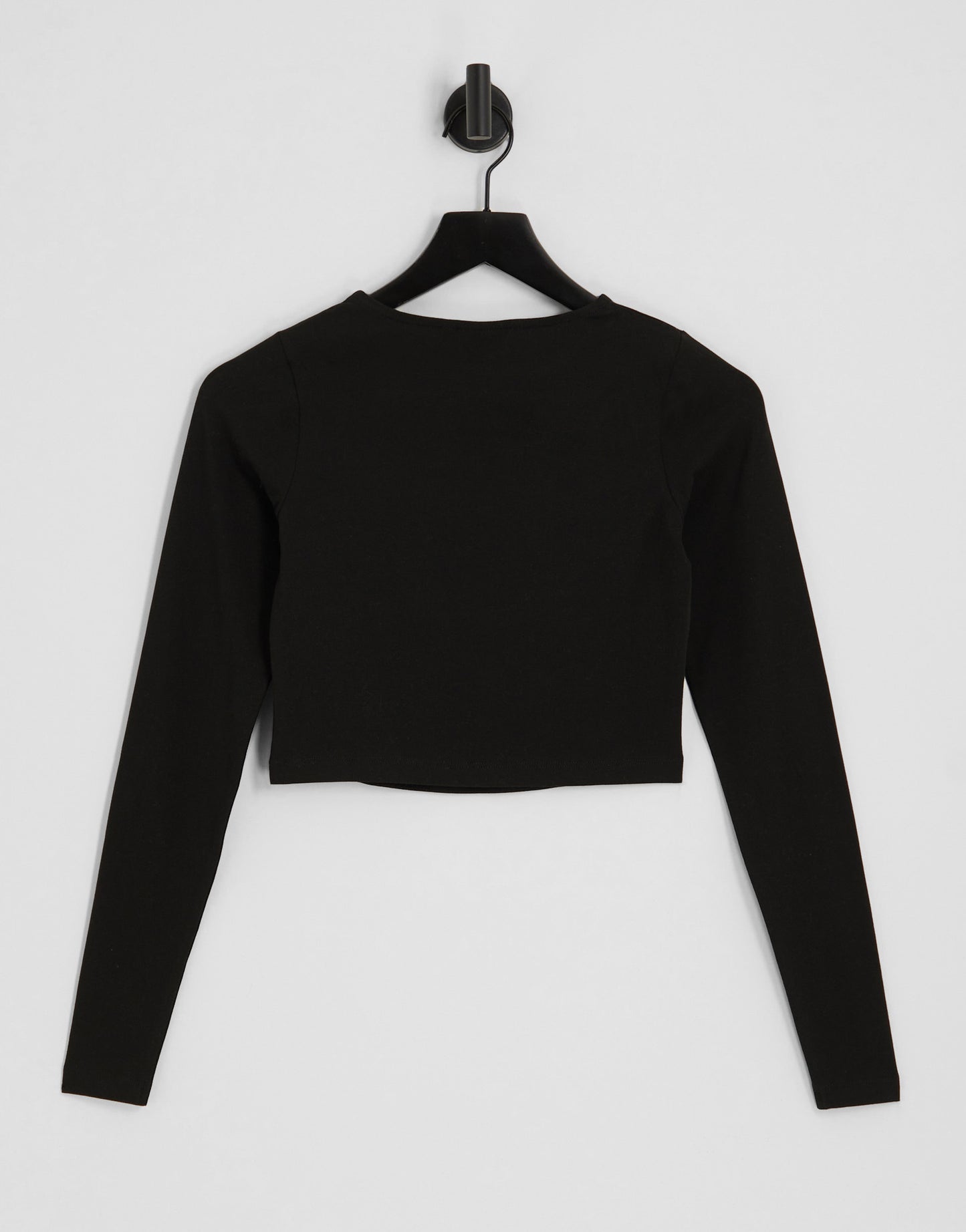 ASOS DESIGN slash long sleeve top in black