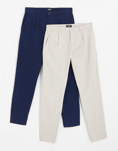 ONLY & SONS 2 pack chinos in navy & beige