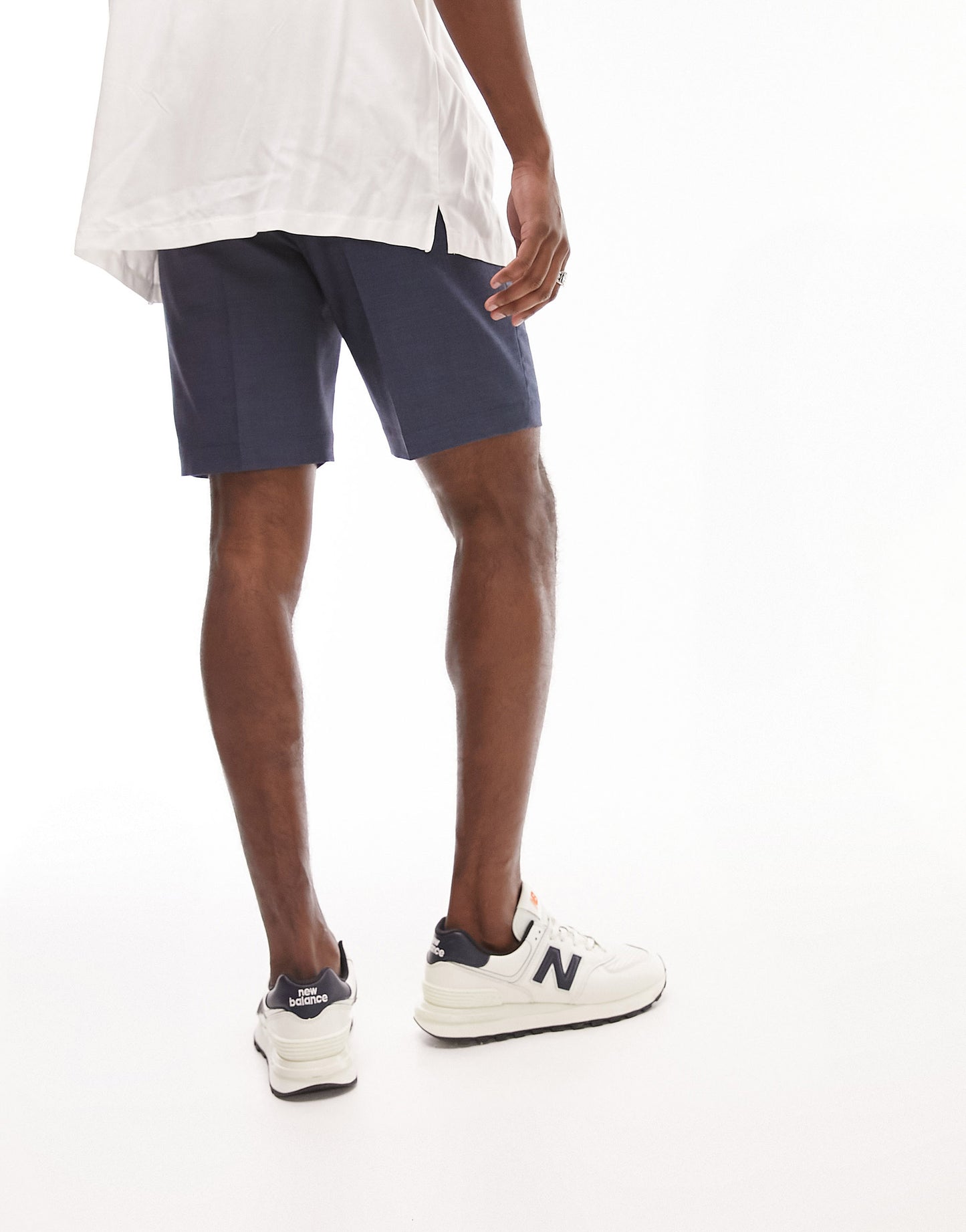 Topman slim smart short in navy