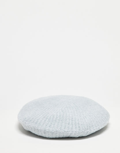 & Other Stories wool blend boucle beret in off white