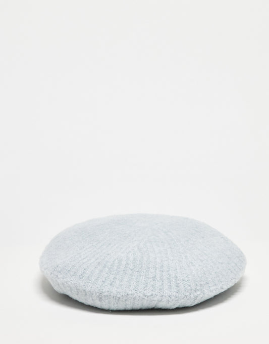 & Other Stories wool blend boucle beret in off white