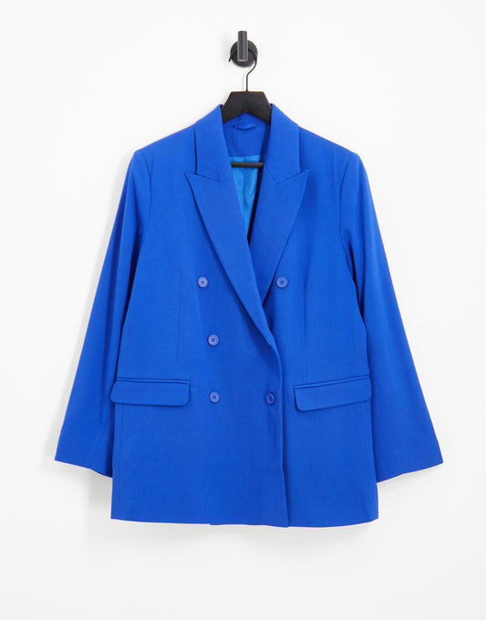 & Other Stories co-ord double breasted blazer in blue