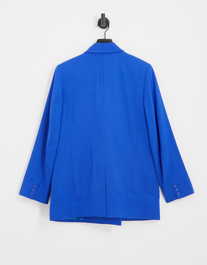 & Other Stories co-ord double breasted blazer in blue