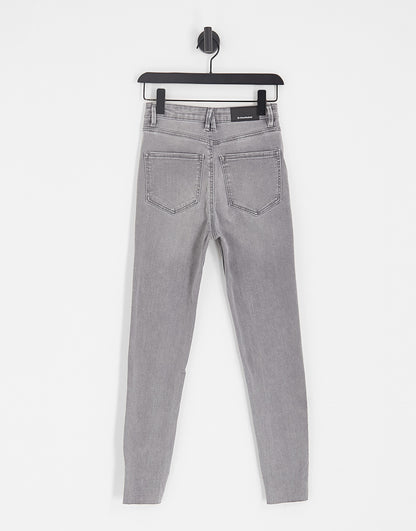 Stradivarius super high waist skinny jean in grey