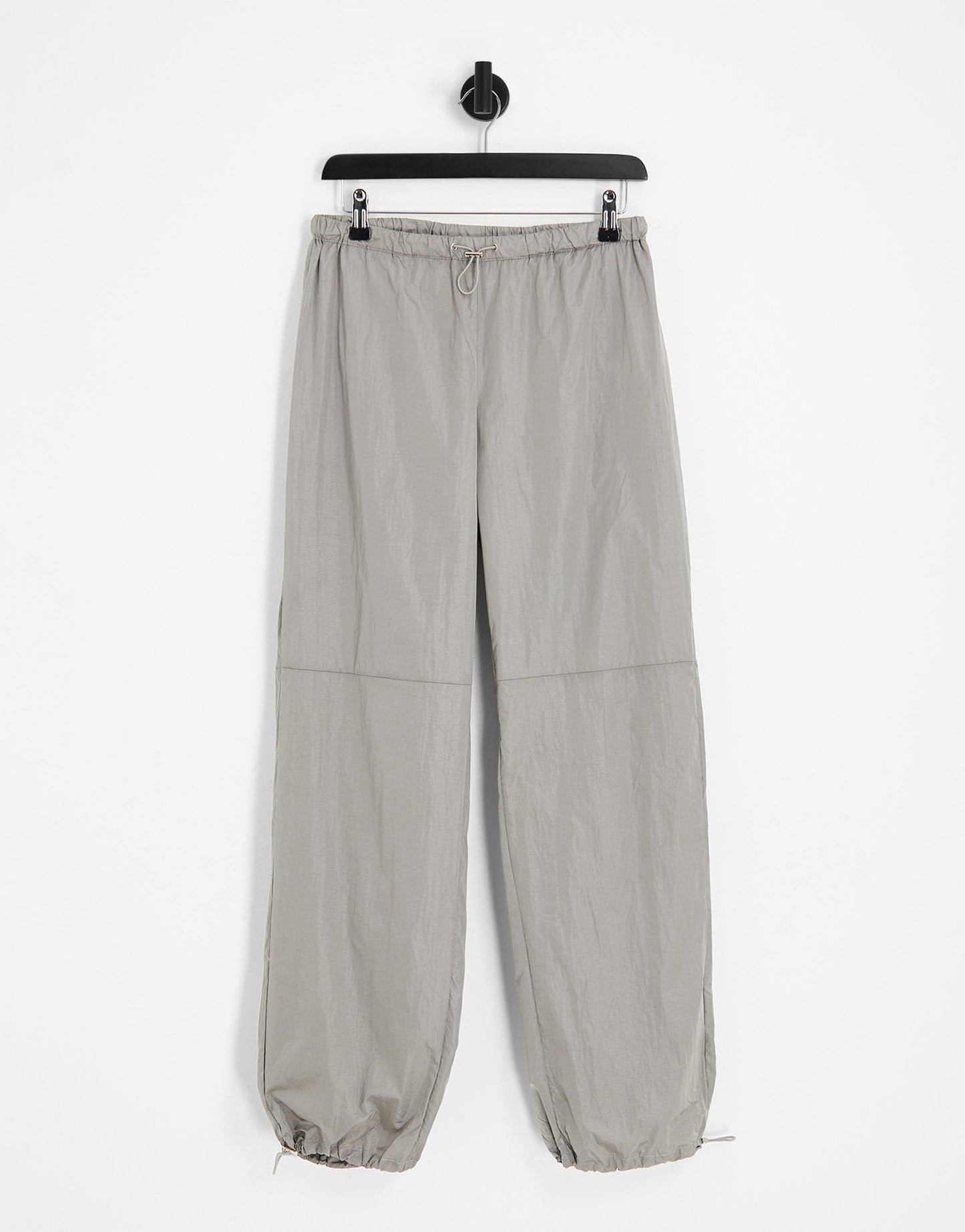 Daisy Street drawstring parachute trousers in silver grey