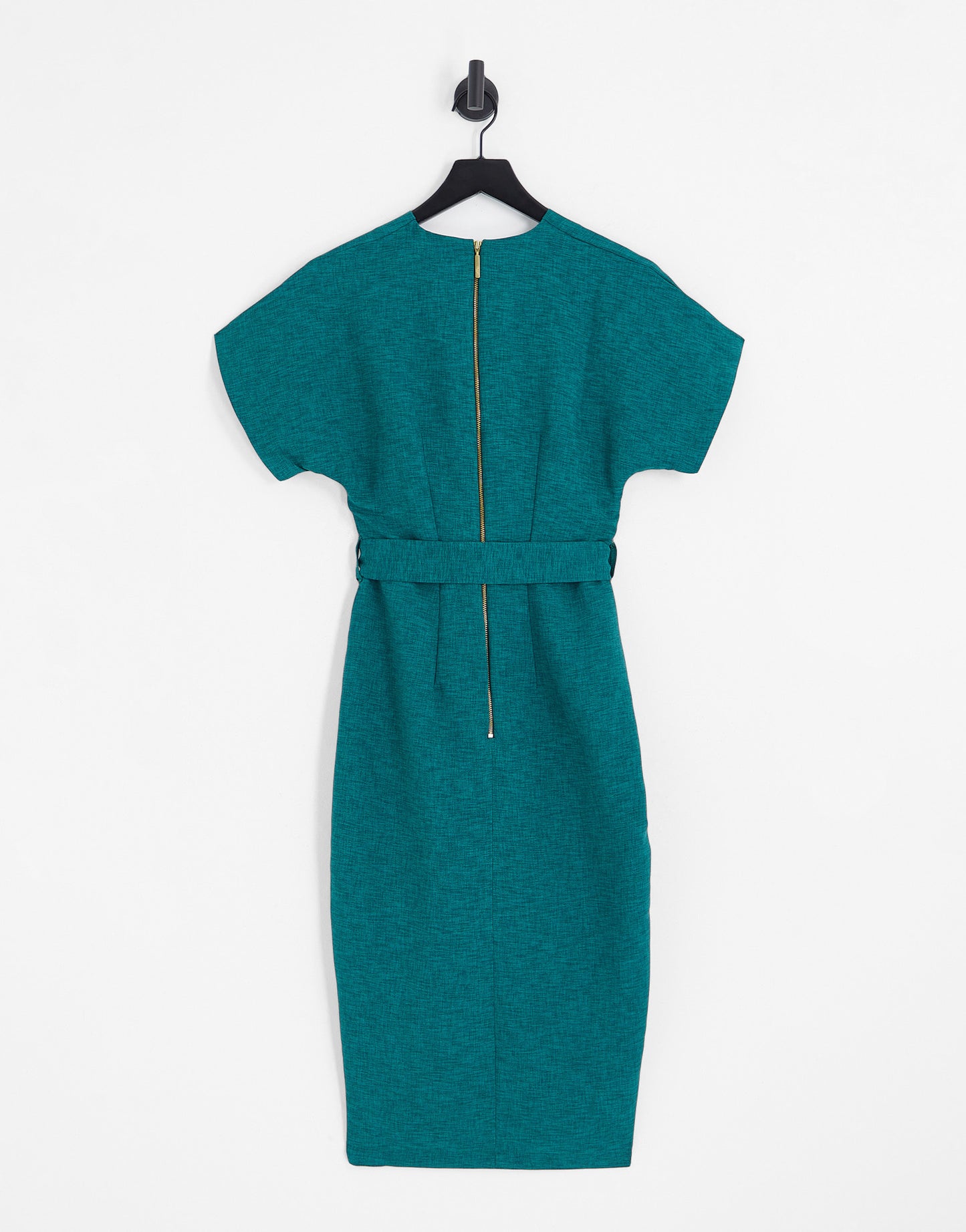 Closet London Petite kimono wrap dress in emerald