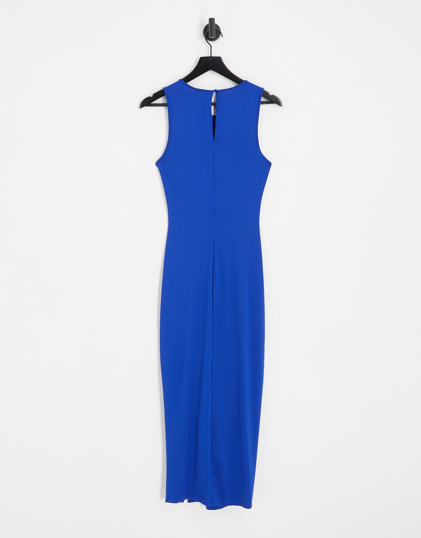 ONLY ruched maxi dress with side split in bright blue