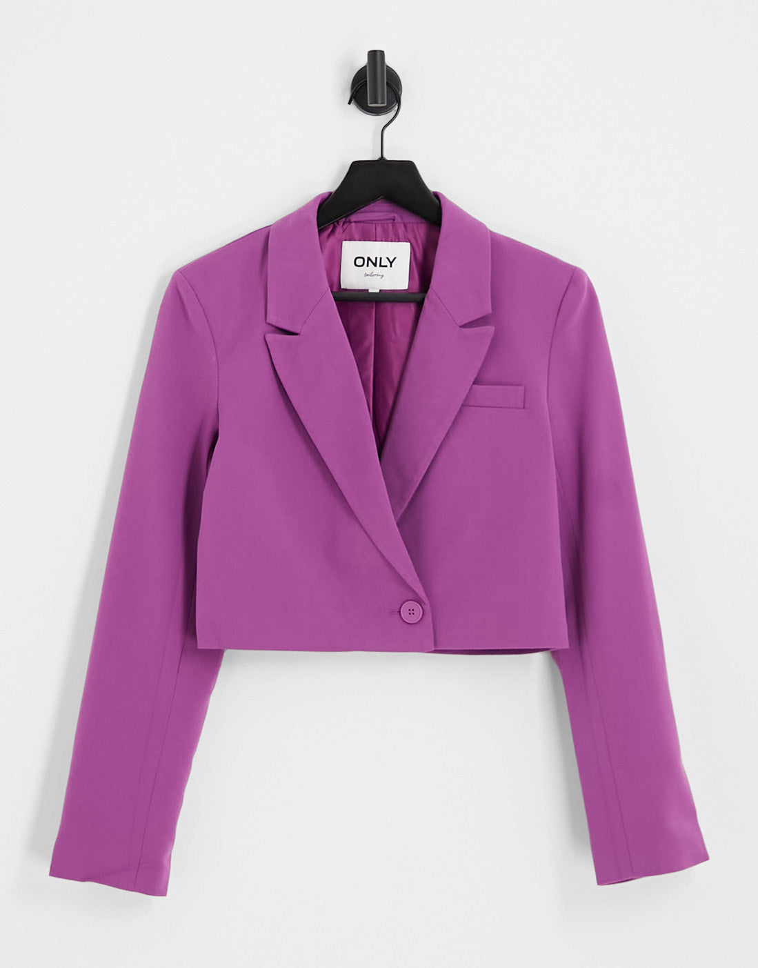 ONLY cropped blazer co-ord in purple