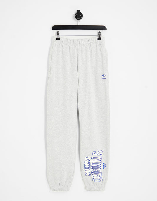 adidas Originals collegiate joggers in light grey