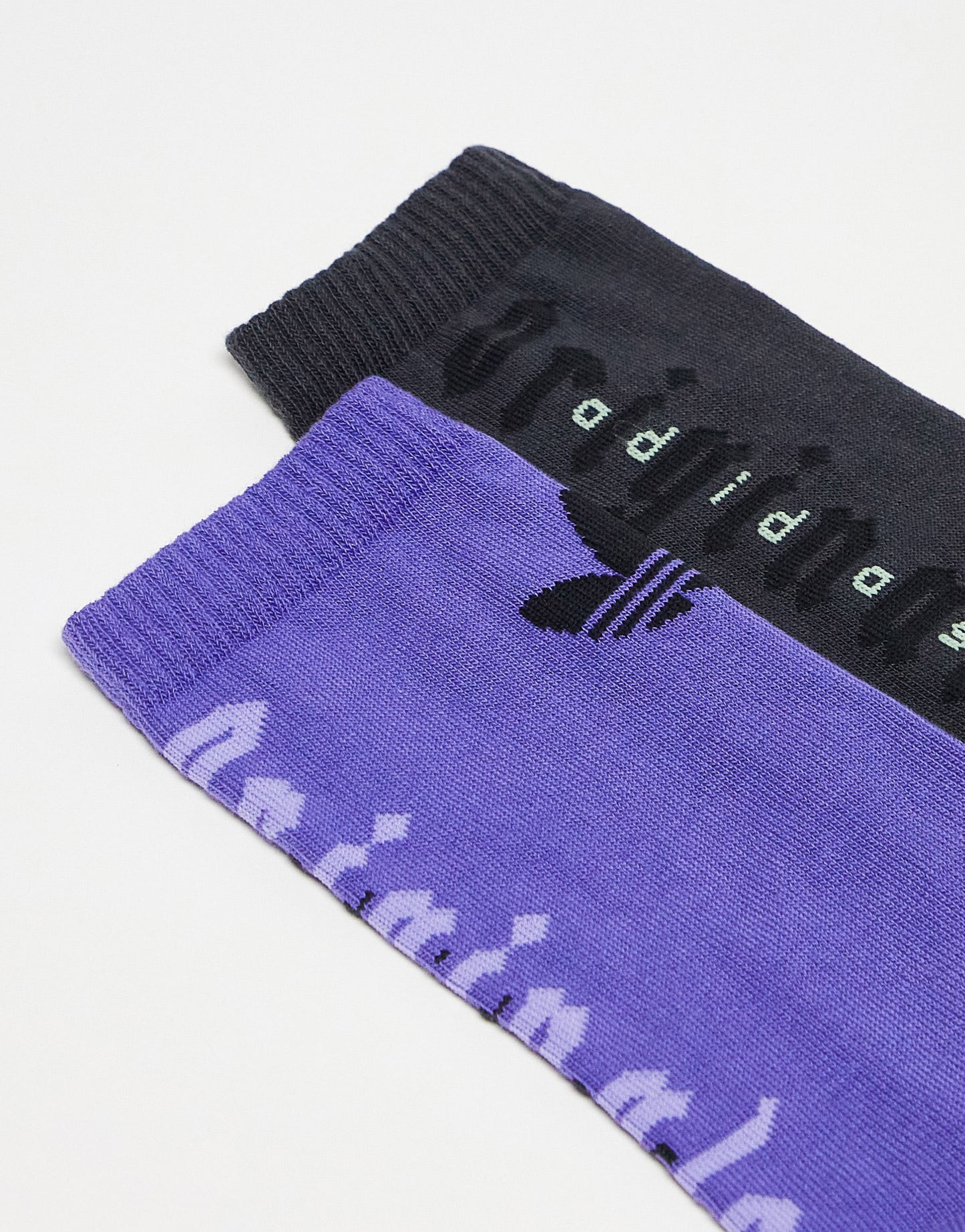 adidas Originals Gothcore 2 pack socks in black and purple