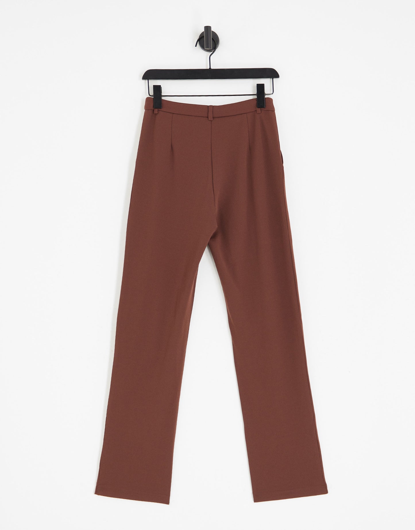 JDY straight leg tailored trousers in chocolate