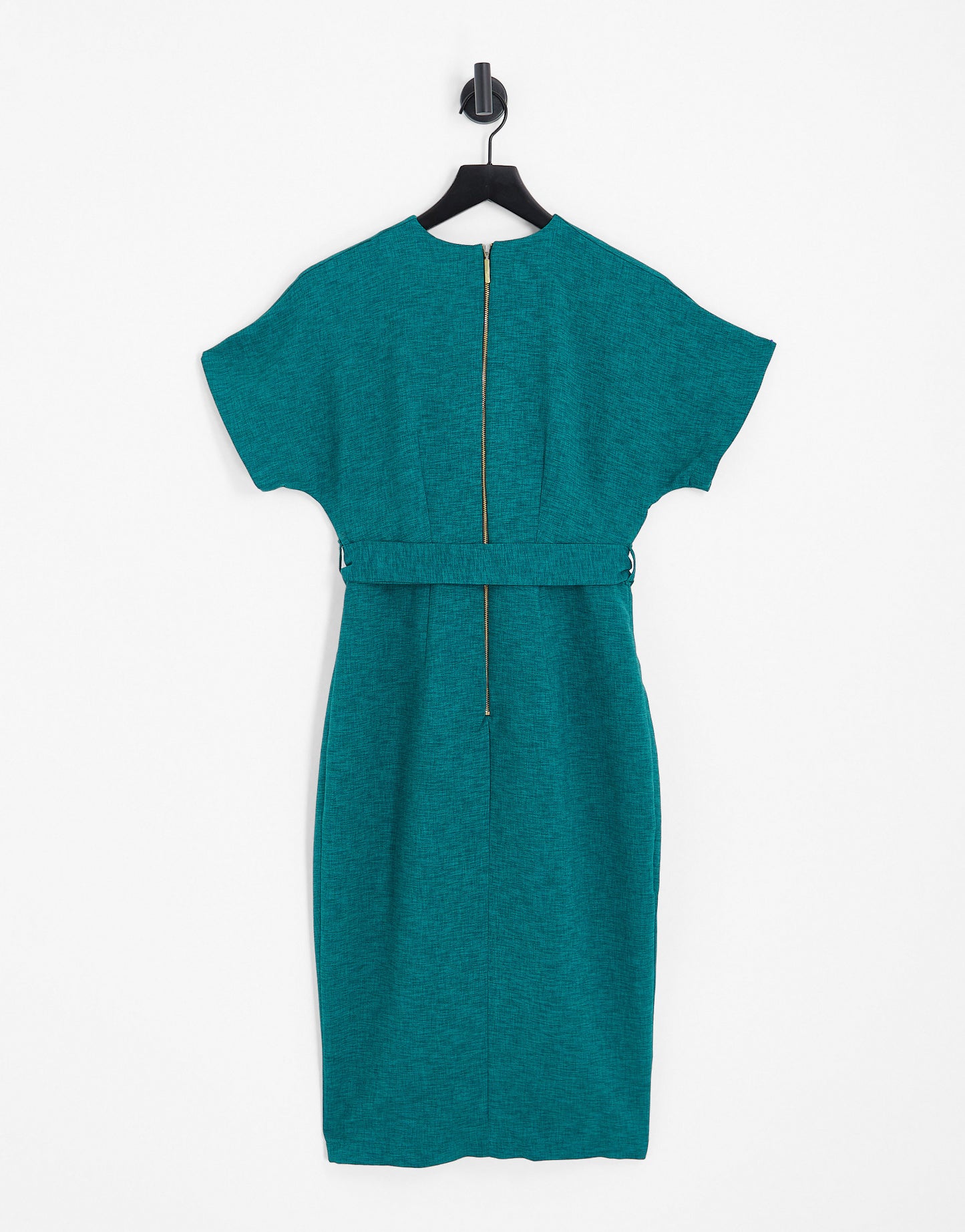 Closet London Maternity ribbed pencil midi dress in emerald