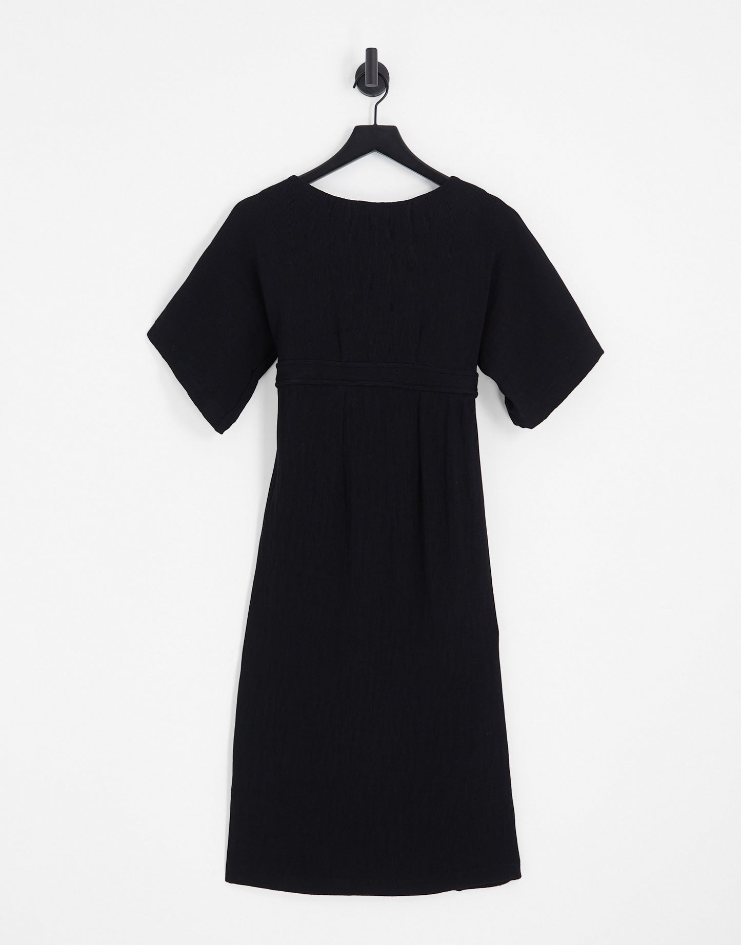 Closet London Maternity ribbed pencil midi dress in black