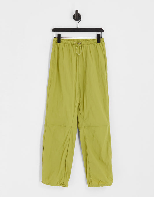 Heartbreak parachute wide leg trousers in khaki