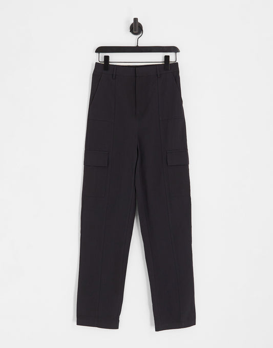 Heartbreak Tall twill cargo trousers in black