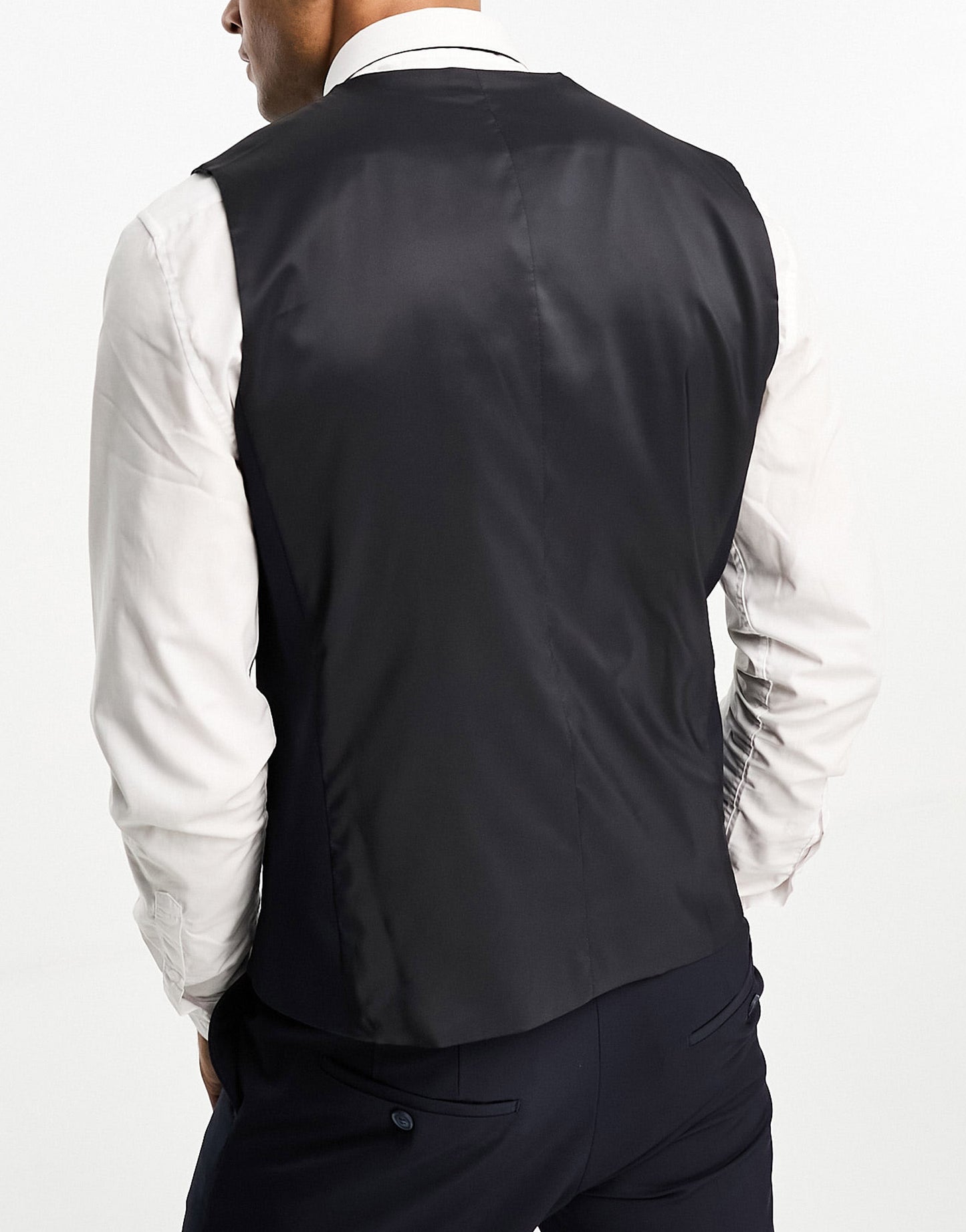 Selected Homme slim fit waist coat in navy