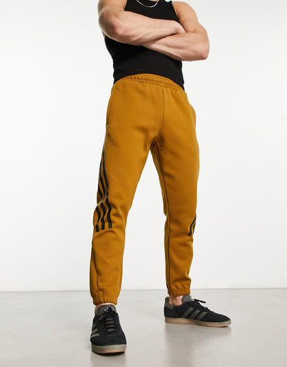 adidas Sportswear Future Icons 3 stripes joggers in dark orange