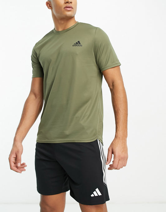 adidas Training Design for Movement t-shirt in khaki