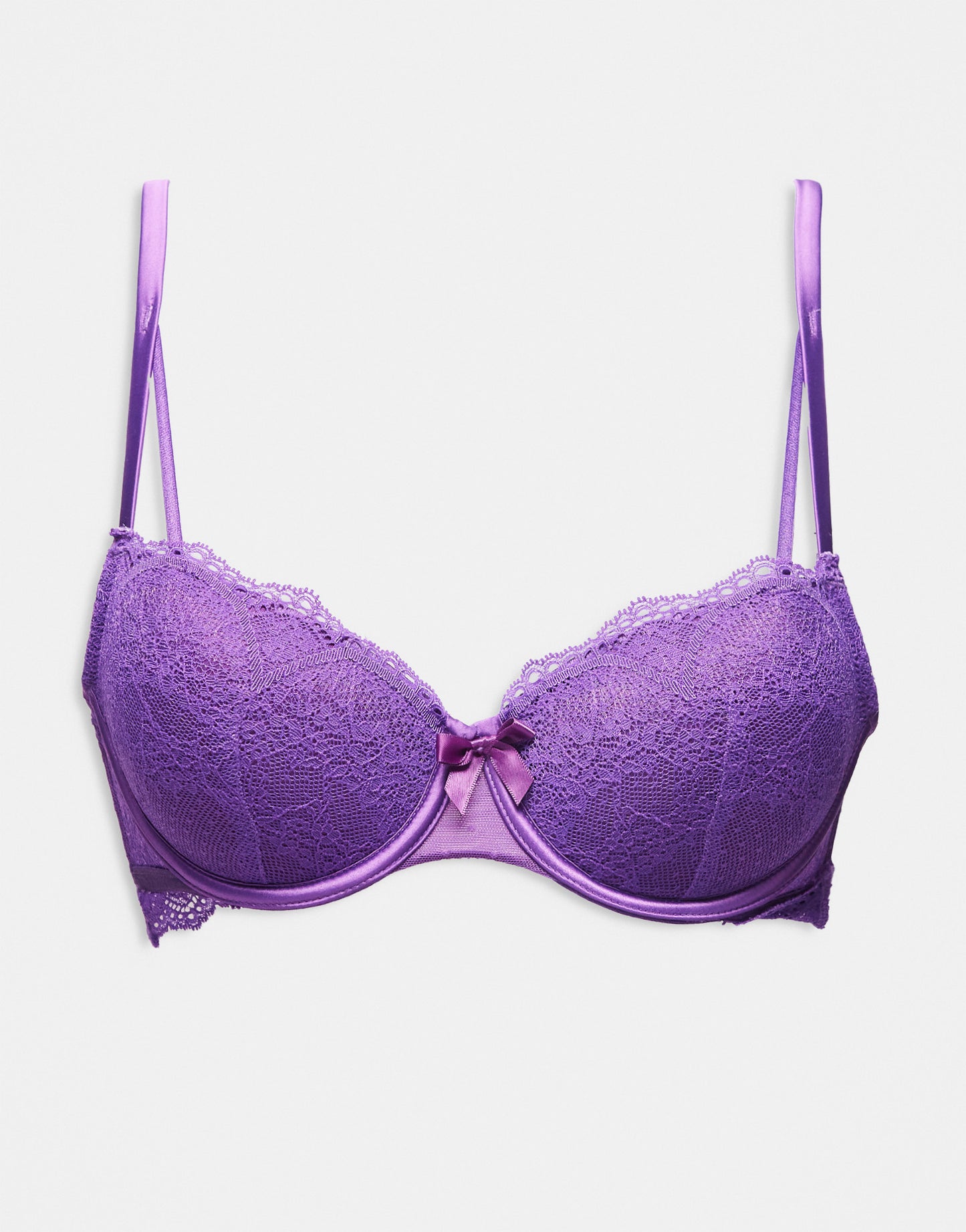 Hunkemoller X Nyakim Gatwech Fleur lace padded demi bra in purple