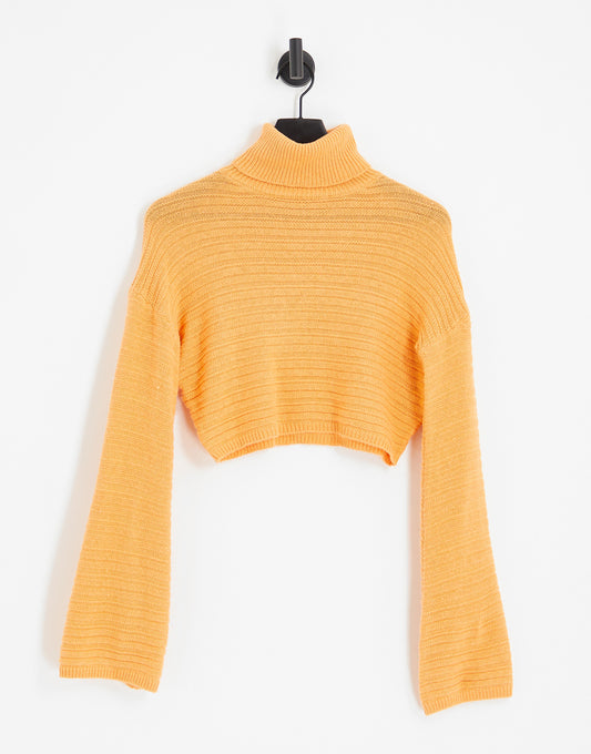 NA-KD wool blend turtle neck jumper in multi