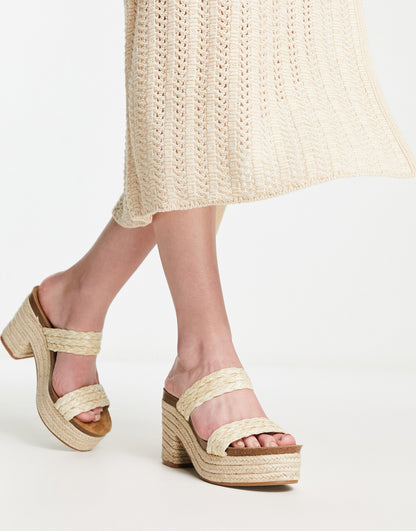 Madden Girl Emerson platform espadrilles in natural raffia