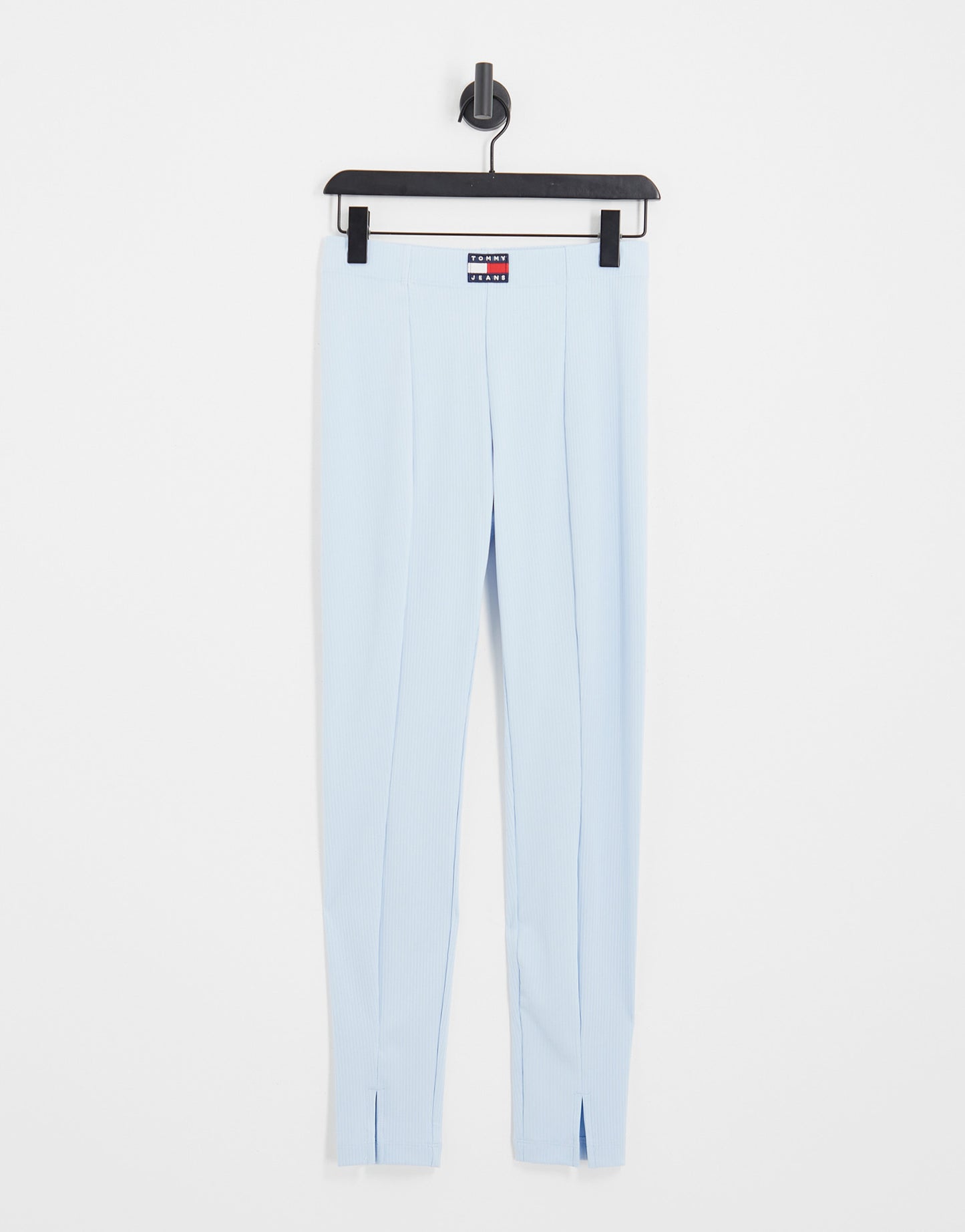 Tommy Jeans centre badge logo leggings in light blue